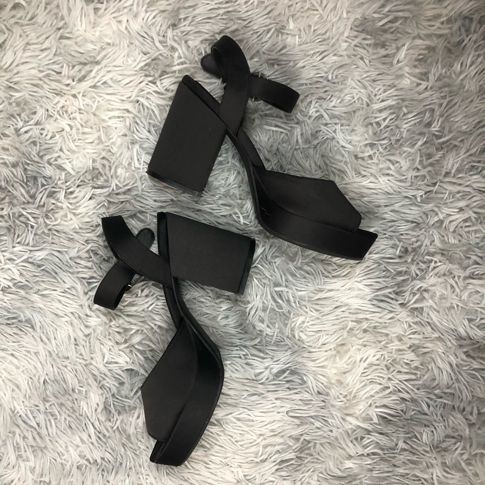 Satin Platform Sandals - Picture 2 of 2